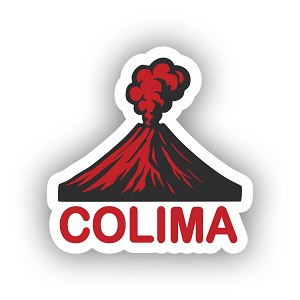 Colima Volcano Silhouette Mexico  Precision Cut Decal
