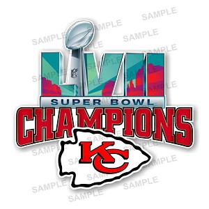 Kansas City Chiefs Super Bowl 57 Champions Precision Cut Decal
