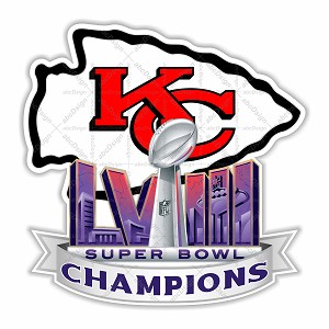 Kansas City Chiefs Super Bowl 58 Champions   Precision Cut Decal