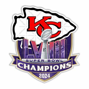 Kansas City Chiefs Super Bowl 58 Champions  Precision Cut Decal
