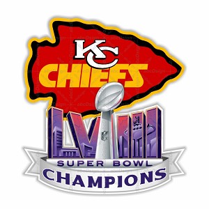 Kansas City Chiefs Super Bowl 58 Champions   Precision Cut Decal