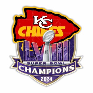 Kansas City Chiefs Super Bowl 58 Champions   Precision Cut Decal