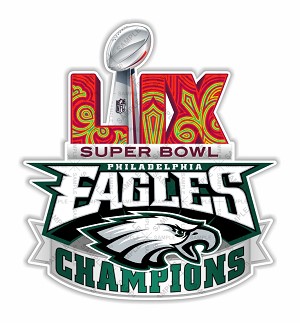 Philadelphia Eagles Champions Super Bowl 59   Precision Cut Decal