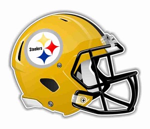 Pittsburgh Steelers Football Yellow Helmet   Precision Cut Decal