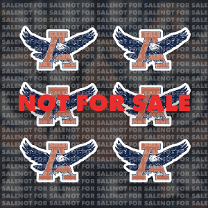 Auburn University Tigers Set  Peel and Stick (6 Stickers)