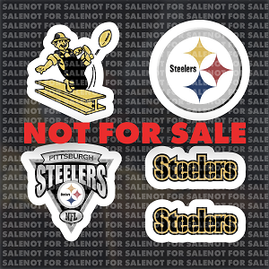 Pittsburgh Steelers  Sticker Set  Peel and Stick (5 Stickers)
