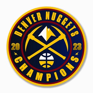 Denver Nuggets  2023 NBA Champions Round  Precision Cut Decal 