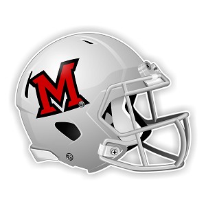 Miami Redhawks Football Helmet.  Precision Cut Decal 