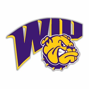 Western Illinois Leathernecks " WIU " Purple Letters   Precision Cut Decal 