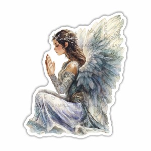 Praying Angel Sticker (Peel N'Stick)