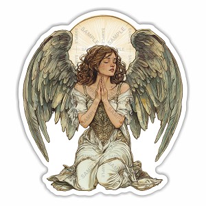 Praying Angel Sticker (Peel N'Stick)