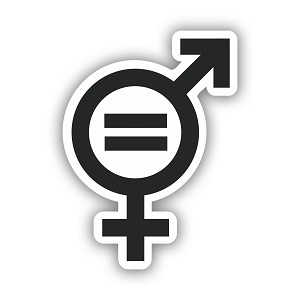 Women and Men Equal Precision Cut Decal