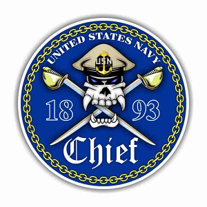 US Navy Chief  Precision Cut Decal