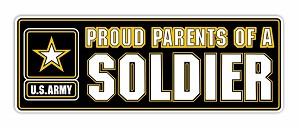 US Army Proud Parents of a Soldier   Precision Cut Decal