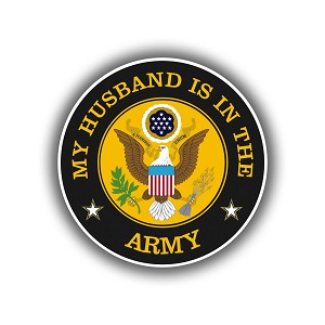 My Husband is in The Army   Precision Cut Decal