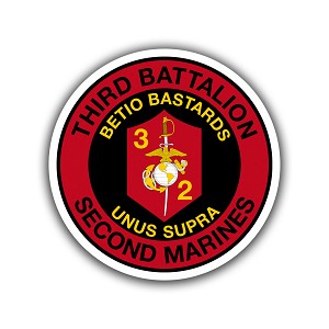 Third Battalion Second Marines  Precision Cut Decal