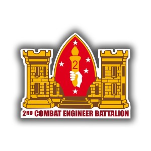 2nd Combat Engineer Battalion 2D  Precision Cut Decal