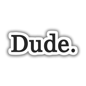 Dude Precision Cut Decal