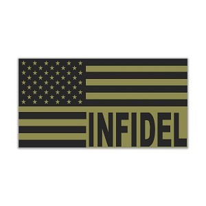 Infidel USA Flag   Precision Cut Decal