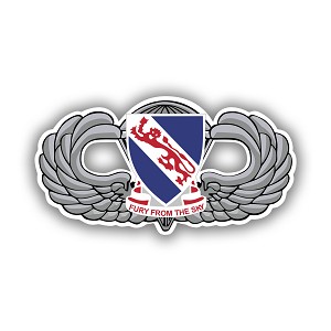 Army Parchute 508th Infantry Airborne Wings  Precision Cut Decal