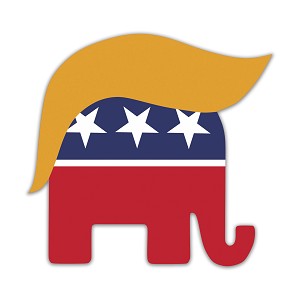 Republican Donald Trump Hair  Precision Cut Decal