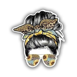 Woman Head Sunflower Sunglasses Precision Cut Decal
