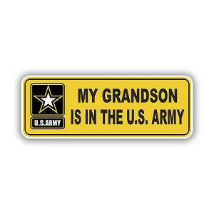 My Grandson is in Army Precision Cut Decal