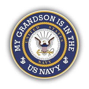 My Grandson is in The US Navy  Precision Cut Decal