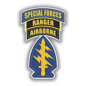 Special Forces Airborne Ranger  Precision Cut Decal