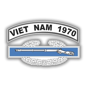 Vietnam 1970 Combat Infantry Badge  Precision Cut Decal
