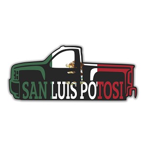 San Luis Potosi Mexico Truck  Precision Cut Decal