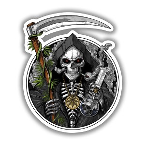 Grim Reaper Skelet  Precision Cut Decal