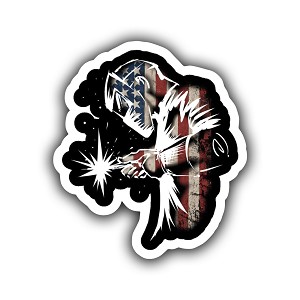 Welding USA Flag  Precision Cut Decal