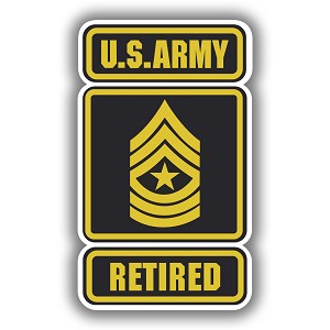 US Army Retired Precision Cut Decal