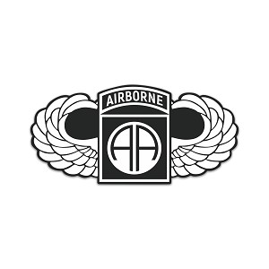 82nd Airborne Division Parachutist Precision Cut Decal