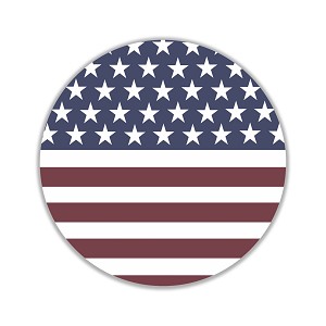 USA Flag Round Precision Cut Decal 