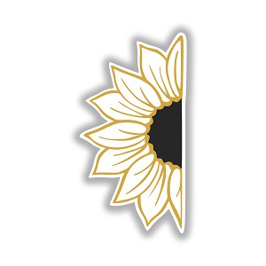 Half Sunflower Precision Cut Decal