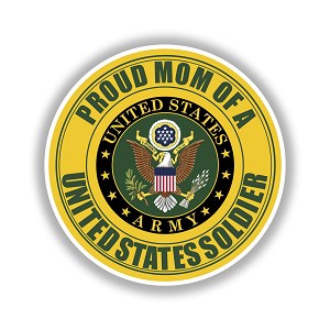 Proud Mom of a US Army Soldier Precision Cut Decal 