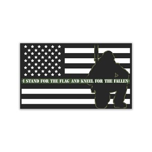 Support The Troops Thin Green Line Flag Military  Precision Cut Decal