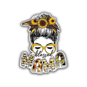 Sunflower Bessed Mama  Precision Cut Decal 