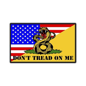 USA Flag Dont Tread On Me Precision Cut Decal