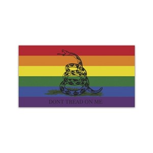 Dont Tread On Me Rainbow Gadsden Flag   Precision Cut Decal
