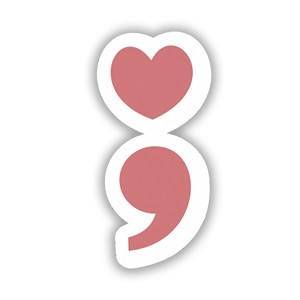 Semicolon  Precision Cut Decal