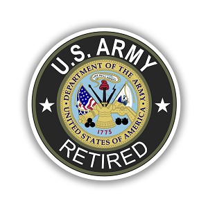 US Army Retired Precision Cut Decal