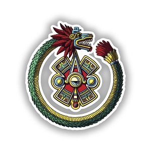 Aztec Ouroboros Quetzalcoatl God  Precision Cut Decal