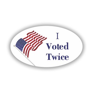 I Voted Twice   Precision Cut Decal
