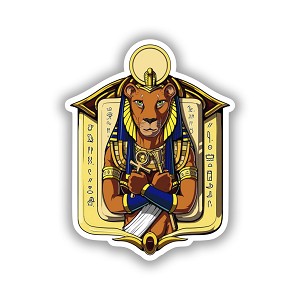 Egyptian Goddess Sekhmet   Precision Cut Decal