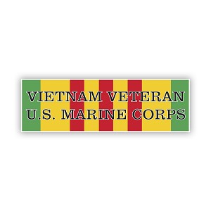 Vietnam Veteran Ribbon  Precision Cut Decal