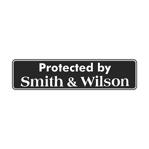 Protected by Smith & Wilson  Precision Cut Decal