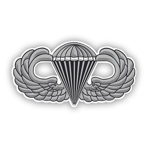 Army Airborne Parachute Jump Wings Ranger   Precision Cut Decal